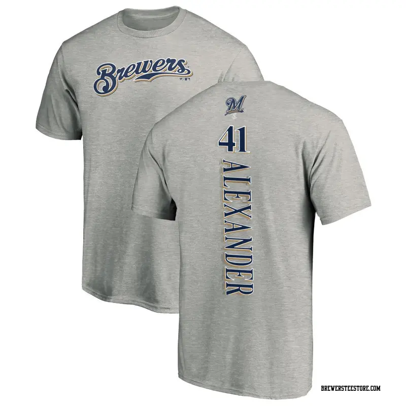 Youth Milwaukee Brewers ＃41 Jason Alexander Blue Powder 2022 City Connect  Name & Number T-Shirt - Brewers Store