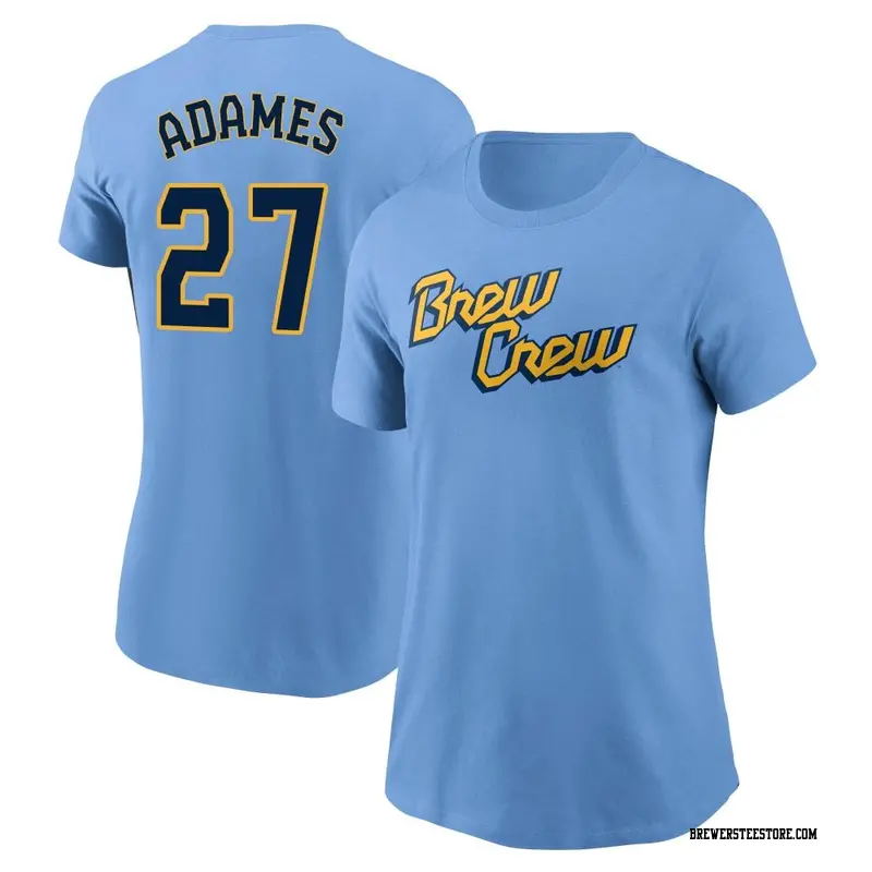 Youth Willy Adames Navy Milwaukee Brewers Player T-Shirt