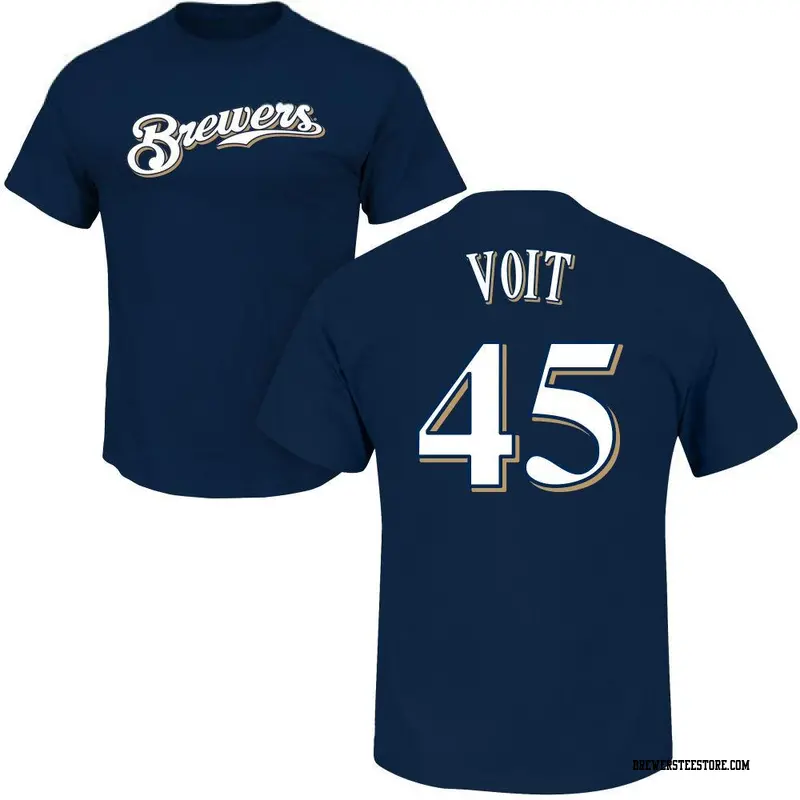 Women's Milwaukee Brewers ＃45 Luke Voit Navy Branded Base Runner